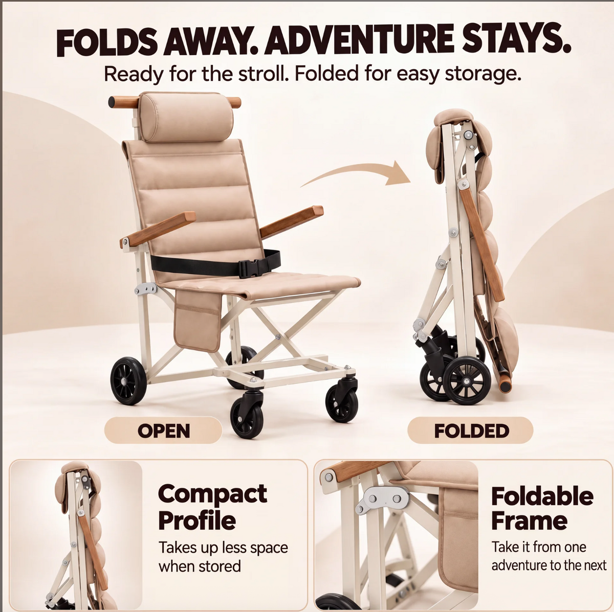 Foldable mobility chair